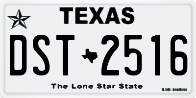 TX license plate DST2516