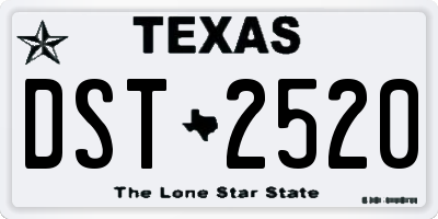TX license plate DST2520