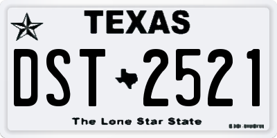 TX license plate DST2521