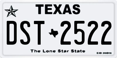TX license plate DST2522