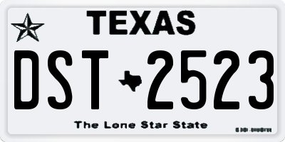 TX license plate DST2523