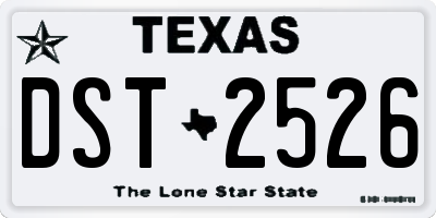 TX license plate DST2526