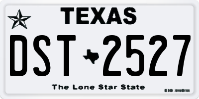 TX license plate DST2527