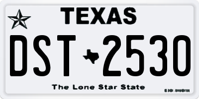 TX license plate DST2530