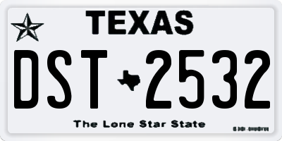 TX license plate DST2532