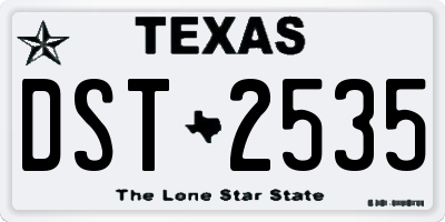 TX license plate DST2535