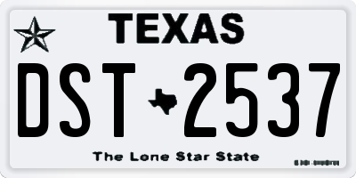 TX license plate DST2537