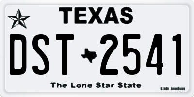 TX license plate DST2541