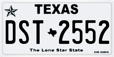 TX license plate DST2552