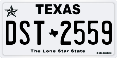 TX license plate DST2559