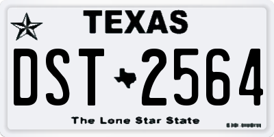 TX license plate DST2564