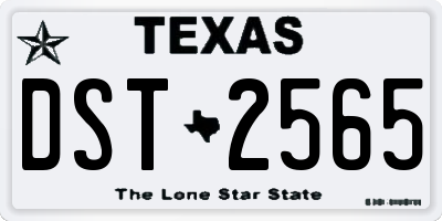 TX license plate DST2565