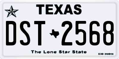 TX license plate DST2568