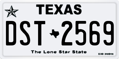 TX license plate DST2569