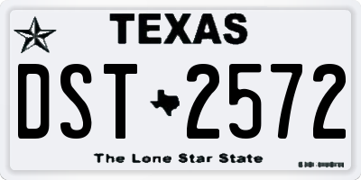 TX license plate DST2572