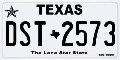 TX license plate DST2573