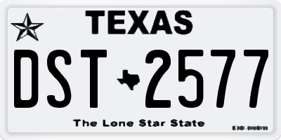TX license plate DST2577