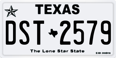 TX license plate DST2579