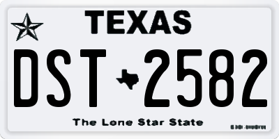 TX license plate DST2582