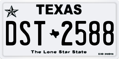 TX license plate DST2588