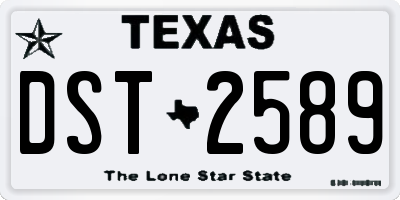 TX license plate DST2589