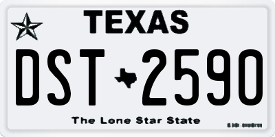 TX license plate DST2590