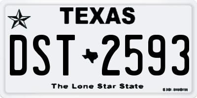 TX license plate DST2593