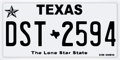 TX license plate DST2594