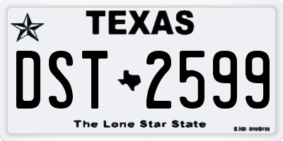 TX license plate DST2599