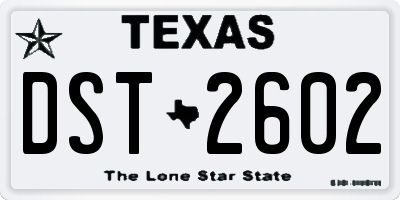 TX license plate DST2602