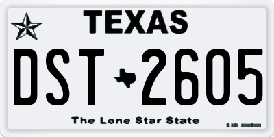 TX license plate DST2605