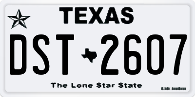 TX license plate DST2607