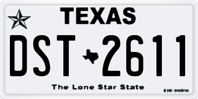 TX license plate DST2611