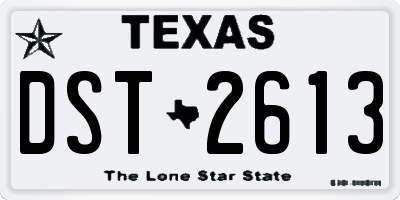 TX license plate DST2613