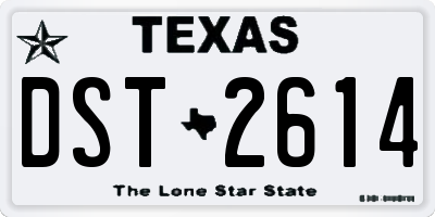 TX license plate DST2614