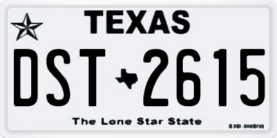 TX license plate DST2615