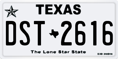TX license plate DST2616