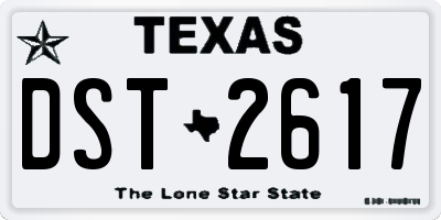 TX license plate DST2617