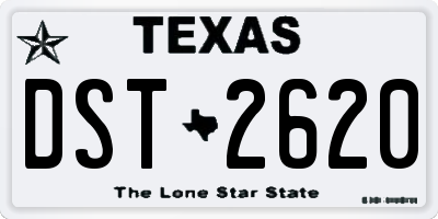 TX license plate DST2620