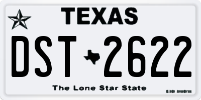TX license plate DST2622