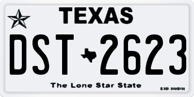 TX license plate DST2623