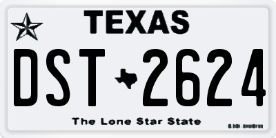 TX license plate DST2624