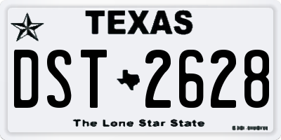 TX license plate DST2628