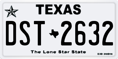 TX license plate DST2632