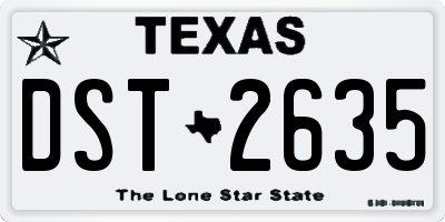 TX license plate DST2635