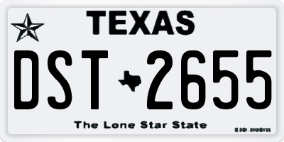 TX license plate DST2655