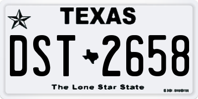 TX license plate DST2658