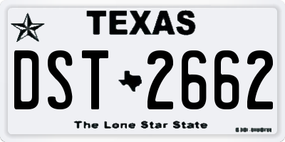 TX license plate DST2662