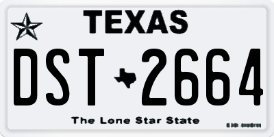 TX license plate DST2664