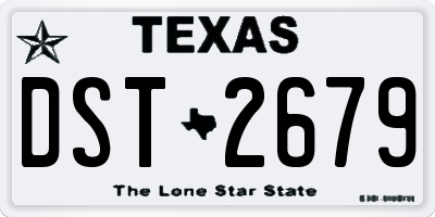 TX license plate DST2679